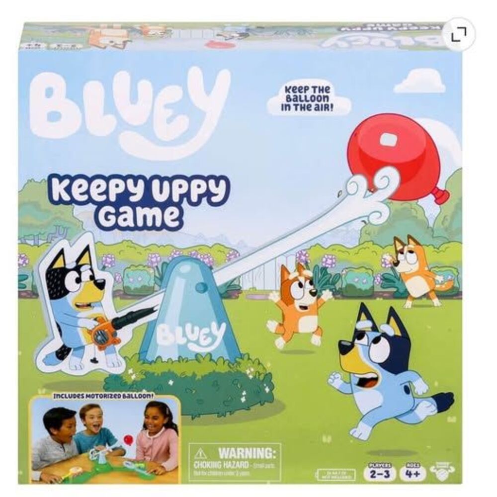 Bluey Keepy Uppey Game 2-3 Players Age 4+ Board Game Family Motorized Balloon